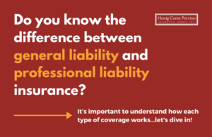 Whats the difference between general liability insurance and professional liability insurance?
